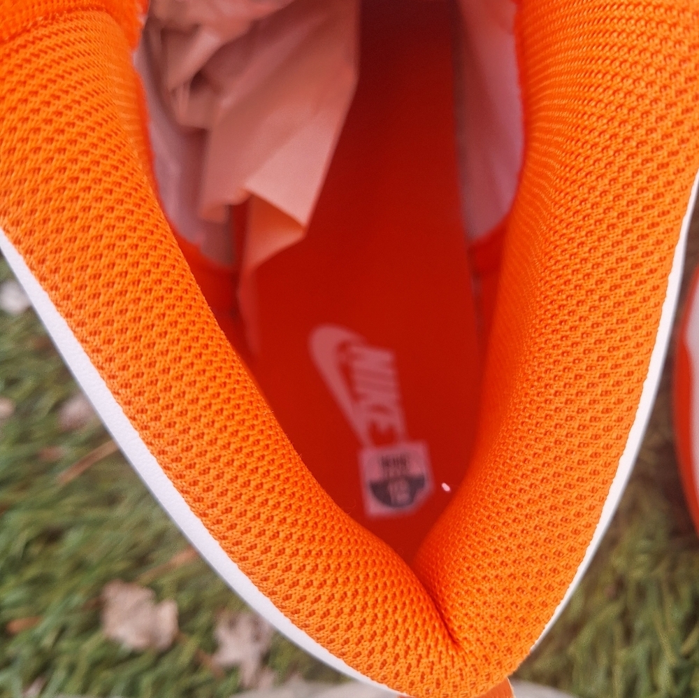 Nike Dunk Syracuse High Top 12 Men's Orange Blaze and White Sneakers DD1399-101 - Picture 12 of 14